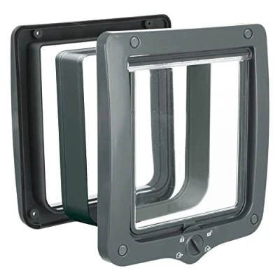 Bild av Trixie 4 Way cat flap XXL with tunnel 24 x 28 cm grey
