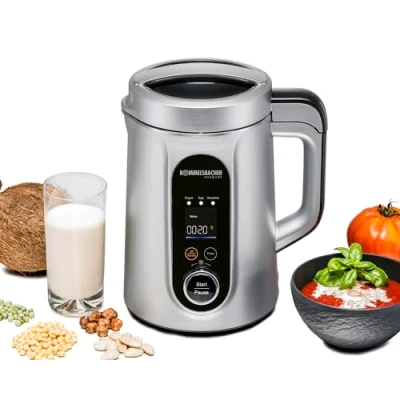 Bild av ROMMELSBACHER Veggie dryck &amp; soppor beredare SVD 1400 matlagning, krossa, mosa, 9 program, rengöringsprogram, rostfritt stål inre behållare, kapacitet 1,3 l, puréklocka, tandad kant kniv
