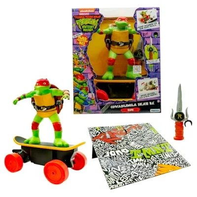 Bild av Teenage Mutant Ninja Turtles Raphael Cowabunga Skate RC Imiterar Real tricks 2,4 GHz fjärrkontroll Åldrar 5+