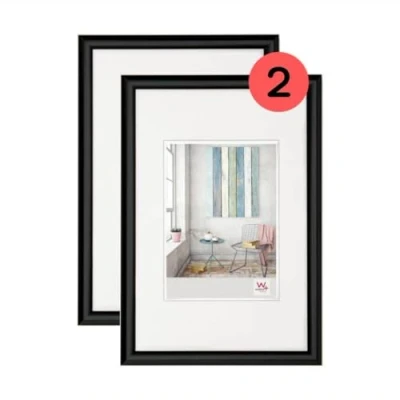 Bild av walther design tavelram svart 20 x 30 cm dubbelpack, Trendstyle plastram KP030BD