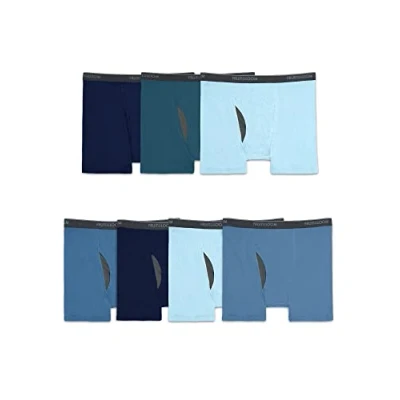 Bild av Fruit of the Loom Coolzone boxershorts för män (blandade färger) (paket med 7), Big Man 7 pack blandade blå, 4XL