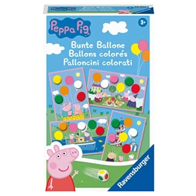 Bild av Ravensburger Bring Game 20853 Peppa Pig färgglada ballonger Roligt färgkubspel för barn från 3 år