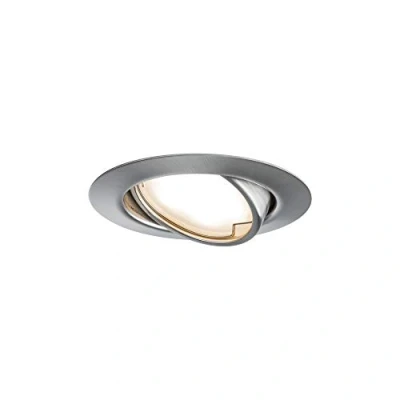 Bild av Paulmann 93414 LED infälld lampa Sockel rund svängbar inkl 1x5W spotlight set borstat järn spot metall 3000 K