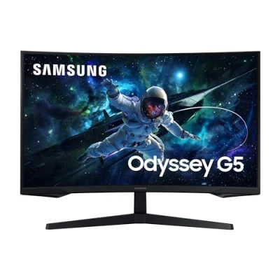 Bild av Samsung Odyssey G5 S32CG554EU G55C Series LED skärm spel böjd 32 2560 x 1440 QHD @ 165 Hz VA 300 cd/m² 2500:1 HDR10 1 ms HDMI, DisplayPort svart