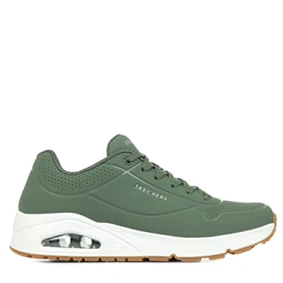 Bild av Skechers Uno Stand on Air Trainers för män, Olivvitt tuggummi, 42.5 EU