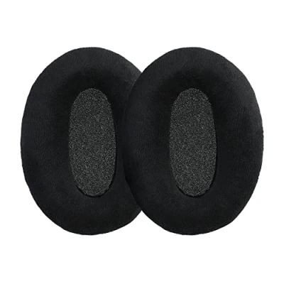 Bild av kwmobile 2 x öronkuddar kompatibel med Sennheiser HD600/HD650/HD545/HD580 ersättande velour öronkudde för hörlurar svart