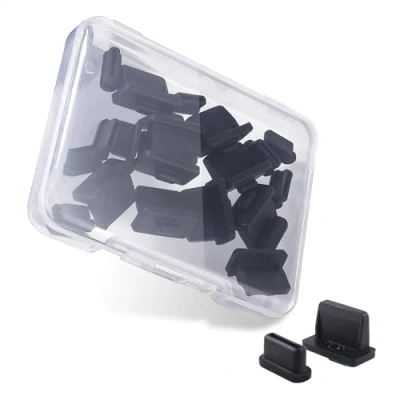 Bild av Cable Matters Combo Pack, USB A och C port dammskydd i svart