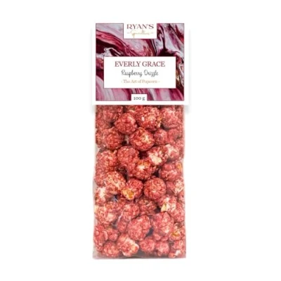 Bild av Everly Grace Popcorn Raspberry Drizzle, 100 g Popcornpåsar med fruktig hallon från vår manufaktur i Augsburg, Tyskland