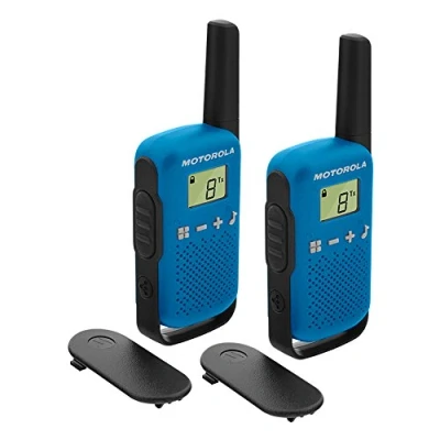 Bild av Motorola T42 Talkabout PMR446 2 vägs Walkie Talkie Portable Radio (paket med 2), upp till 4 km räckvidd, Ingen licens krävs, Blå