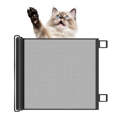 Bild av Trappskyddsgaller, dörrskyddsgaller, utdragbart, babyavstängningsgaller, skyddsgaller, trappa för barn, katter och hundar, lämplig inomhus eller utomhusbruk, 130 x 78 cm