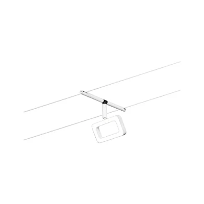 Bild av Paulmann 94484 LED kabelsystem Frame single spot inkl. 1x4,8 W Varmvit Mattvit, krom Plast, metall Belysningssystem 3000 K