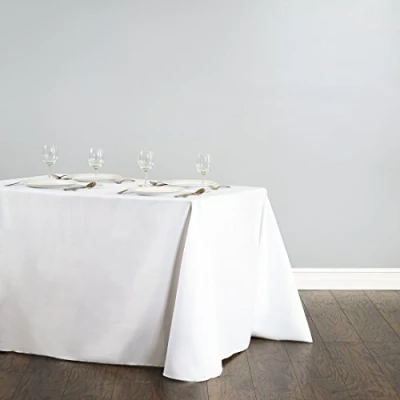 Bild av Party Deco Vit fyrkantig bordsduk matt fläckbeständig 180 x 300 cm