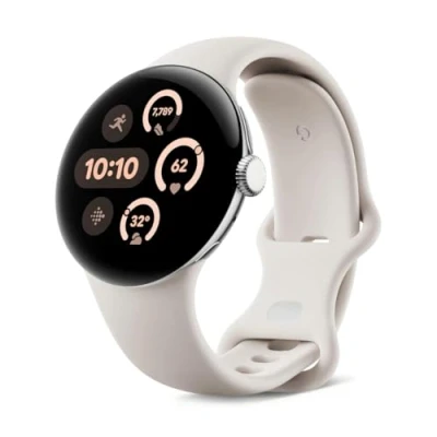 Bild av Google Pixel Watch 3 41mm Silver (Beige Rem)