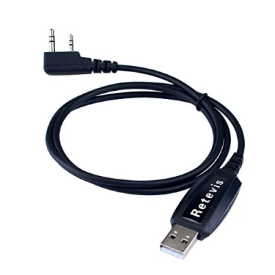 Bild av Retevis 2 stifts programmeringskabel, kabellängd 15 cm, kompatibel med Walkie Talkie RT3 RT3S TYT MD 380 DMR radio, Win XP/7/8/9/10, inte Windows 11 (1 STK)