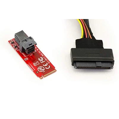Bild av KALEA INFORMATIQUE U2 68Pin SFF 8639 till M2 PCIe m Key adapter konverterare med Mini SAS 8643 sladd 1 för att montera en U.2 SSD på M.2 port
