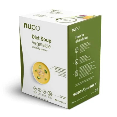 Bild av NUPO Diet Soup Vegetable Premium Meal Replacement for Weight Management I Clinically Proven Meals Efficient Control 12 Servings VLCD, Gluten Free, GMO Free