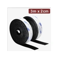 Bild av Quadrios 24CA320 Burrebånd til fastlimning statisk loop del (L x B) 3 m 2 cm Sort