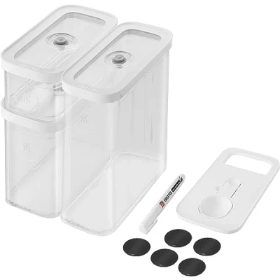 Bild av ZWILLING FRESH &amp; SAVE CUBE Set M 5 delat förvaringsset inklusive 2 x behållare mätkopp NFC etiketter