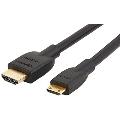 Bild av Amazon Basics HL 007342 höghastighets HDMI kabel, typ Mini till C, kompatibel med TV, 1,8 m, svart