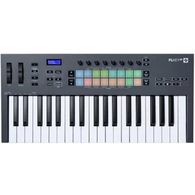 Bild av Novation FLkey 37 MIDI keyboard controller med sömlös FL Studio integration Chord läge och Scale läge, all mjukvara du behöver för musikproduktion