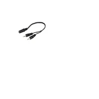 Bild av Pro MiniJack 3.5mm splitter (1F 2M) Mono Black