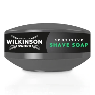 Bild av Wilkinson Sword raktvål för känslig hud. Perfekt mäns toalettpaket, hemmabarberarkit, och skål hud, set med 1 st