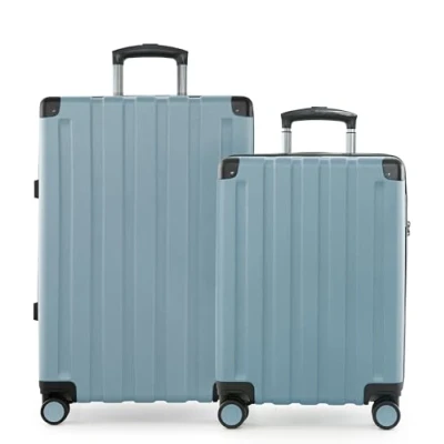 Bild av Huvudstadsväska Q Damm väska med hårt skal, trolley, TSA, 4 hjul, Poolblå, Koffer set (S+M), Resväska