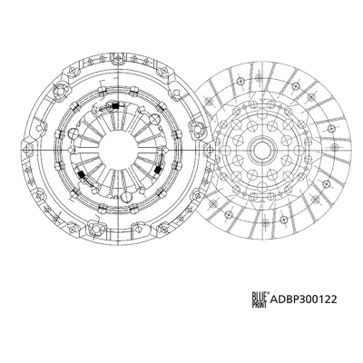 Bild av BLUE PRINT ADBP300122 Kit d&#039;Embrayage à deux pièces avec graisse synthétique 240 FORD: Transit Mk5 Сamion Plateau/Сhâssis, Van