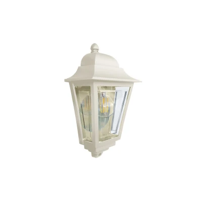 Bild av Elstead Deco Lane utomhusvägglampa, gräddfärgad, lykta, aluminium, IP44