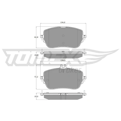 Bild av TOMEX brakes TX 19 90 Jeu de plaquettes frein Essieu avant préparé pour indicateur d&#039;usure MERCEDES BENZ: Classe A, CLA Coupe, B