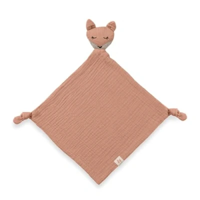 Bild av Hauck Snuffelduk Baby Cuddle N Play, muslin, bomull, gosedjur, tröstare, sniffdjur, tvättbar vid 60 C, 25 x cm (räv kork)