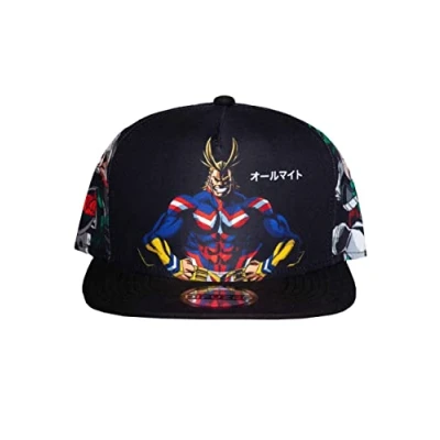 Bild av Difuzed Svart Snapback Keps My Hero Academia All Might, Deku &amp; Bakugo Black @ Hatstore