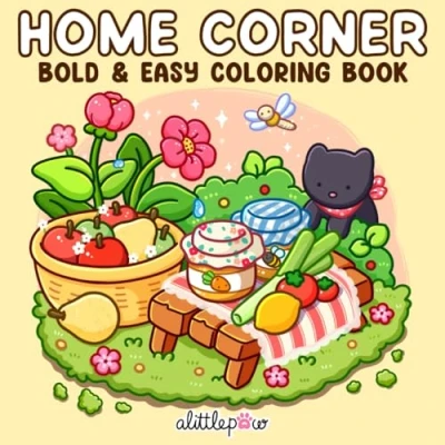 Bild av Home Corner: Coloring Book for Adults and Teens, Super Cute Designs of Cozy, Hygge Spaces Relaxation (Cozy Coloring)