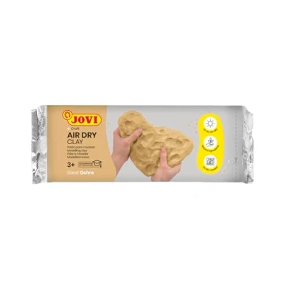Bild av Jovi Air Dry Modelleringspasta, lufttorkning utan ugn, ockra, lätt att rengöra, 500 gram (85O)