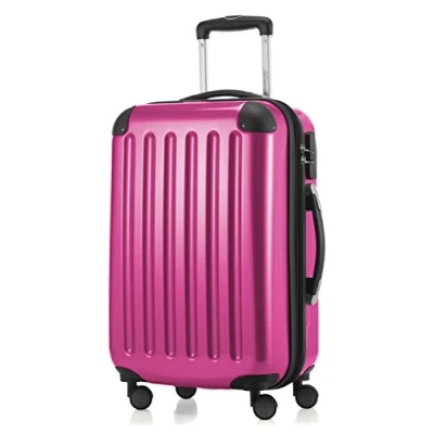Bild av HAUPTSTADTKOFFER Alex bagage Resväska hård sida spinnvagn 4 hjul expanderbar, Magenta, 55 cm,