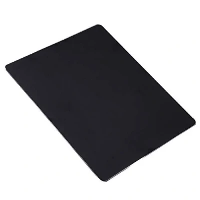 Bild av MengH SHOP musmatta i aluminium och metall tunn hård dubbelsidig vattentät för bärbar dator, dator PC 220 x 180 2 mm (svart)