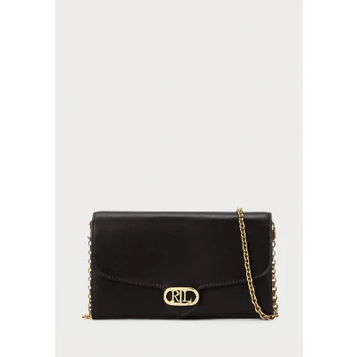 Bild av Lauren Ralph Leather Medium Adair Crossbody Axelremsväska, Storlek: One Size, Black