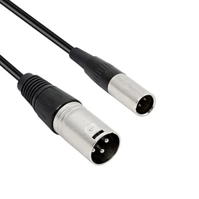 Bild av MEIRIYFA mini XLR hane till mikrofonkabel, 3 stift kort nong ljudkabel för BMPCC 4K kamera videohjälp skarp 8K (0,3 M) (mini hane)