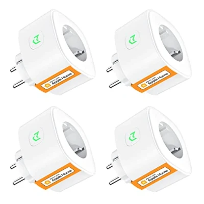 Bild av Refoss Smart Socket Fungerar med Apple HomeKit, WiFi 4 Pack Plug Fjärrkontroll uttag timer, Siri, Alexa, Google, App, Vit