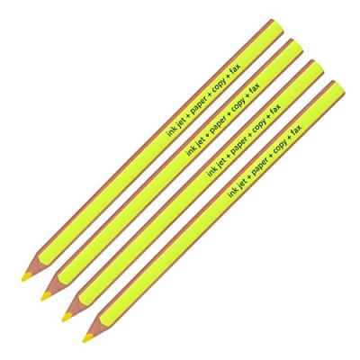 Bild av Staedtler Textsurfer torr överstrykningspenna 128 64 ritning för att skriva skissning bläckstråleskrivare, papper, kopia, fax (förpackning med 4) (gula 4 pennor)
