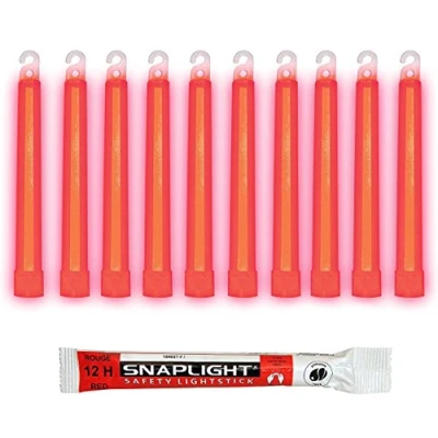 Bild av Cyalume Technologies SA8 1008078AM Snaplight ljuspinnar, 15 cm, 12 timmars varaktighet, röd (paket med 100)