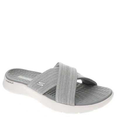 Bild av Skechers Dam O t g GO WALK FLEX SANDAL IMPRESSED, Grå textil, 36 EU