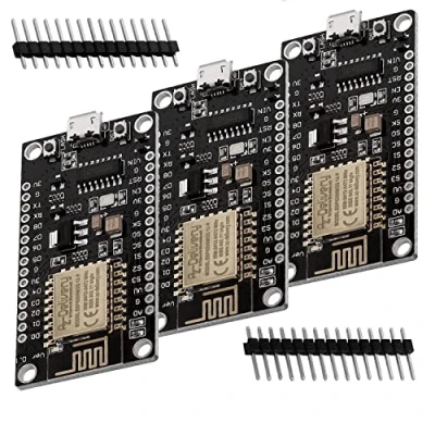 Bild av AZDelivery 3 x NodeMCU Lolin V3 modul ESP8266 ESP 12F WIFI utvecklingskort osolderat kompatibel med Arduino inklusive e book
