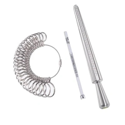 Bild av Meowoo ringstorleksmätarkit för UK storlekar, verktyg mätning av ringdiametrar, Length:26CM