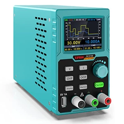 Bild av Laboratorieströmförsörjning, Kiprim DC310S 030 V 010 A, Justerbar Programmeerbare Gelijkstroomvoeding med Spänning, Ström, Effekt, Tidsvisning Meerdere Bescherming