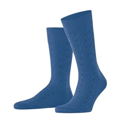 Bild av FALKE herrstrumpor Cool 24/7 M SO bomull enfärgad 1 par, Blå (Deep Water 6809) Perfect Tie, 4546, Perfekt 45 46 EU