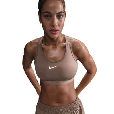 Bild av Nike Performance BRA Sportbh med medium stöd, Storlek: Small, Mink brown/white
