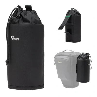 Bild av Lowepro ProTactic flaskpåse III kompatibel med kameraryggsäck 350/450 modulärt system, isolerad påse, rymmer vattenflaskor upp till 1 l, vattenflaskhållare, kameratillbehör