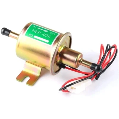 Bild av LNGJIN universell 12 V bränslepump, HEP 02A elektrisk bensinpump, dieselpump, lågtrycksbränslepump, för bensin och diesel byggmaskin (guld)