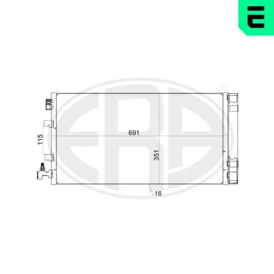 Bild av ERA 667155 Condenseur De Clim avec déshydrateur RENAULT: MEGANE 3, SCENIC 3 Coupe